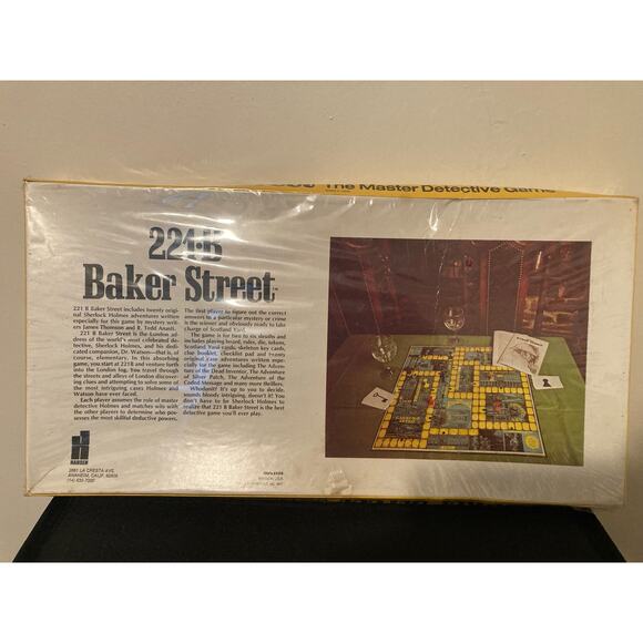 Board Game 221-B BAKER STREET Detective Game 1977 New in original wrap - Picture 4 of 9